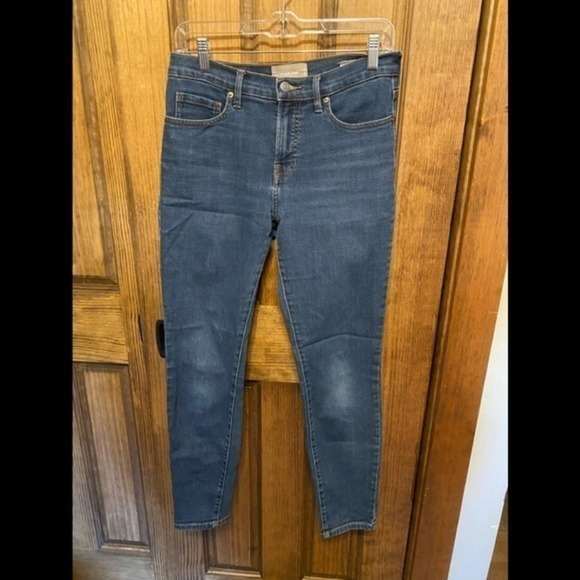 Everlane Jeans Size 28 Regular Mid Rise Medium Indigo Wash Skinny Ankle Fit. - Picture 1 of 5
